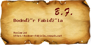Bodnár Fabióla névjegykártya